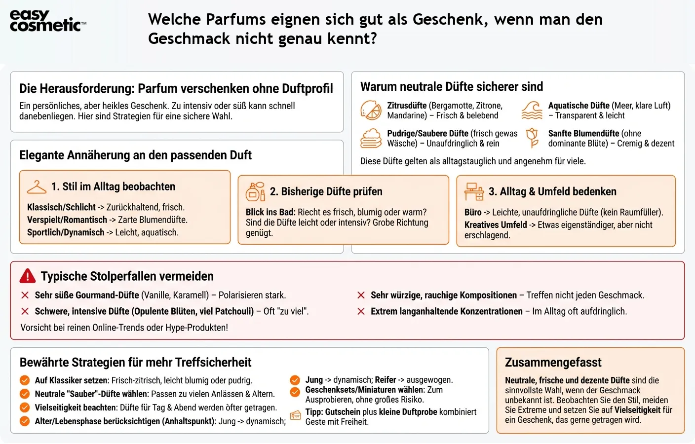 Welche Parfums eignen sich gut als Geschenk, wenn man den Geschmack nicht genau kennt?