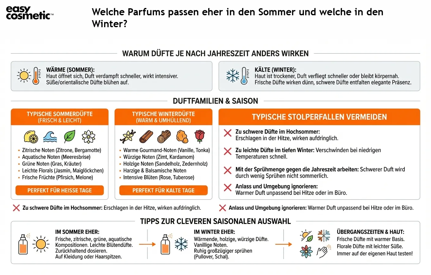 Welche Parfums passen eher in den Sommer und welche in den Winter?