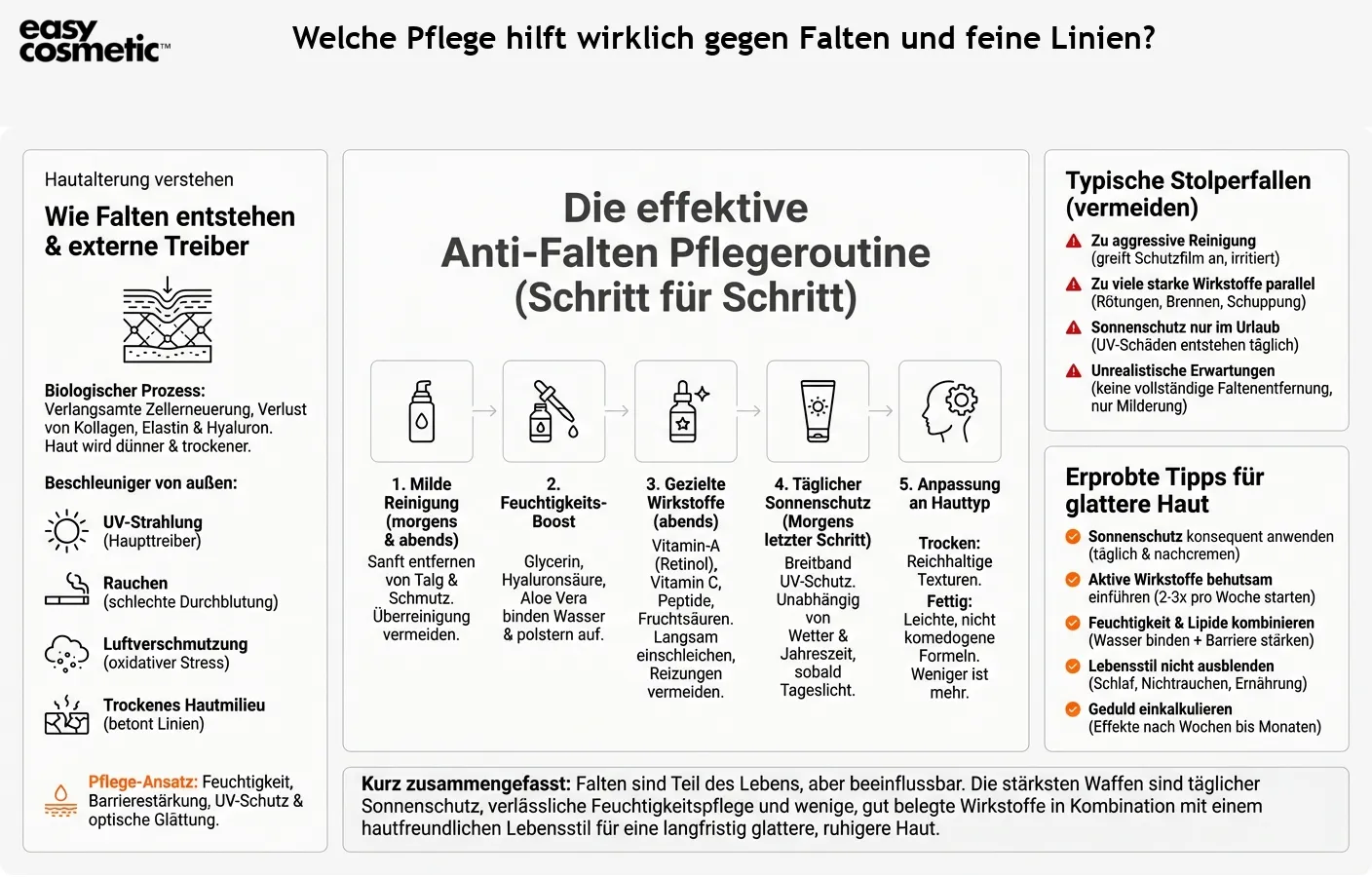 Welche Pflege hilft wirklich gegen Falten und feine Linien?