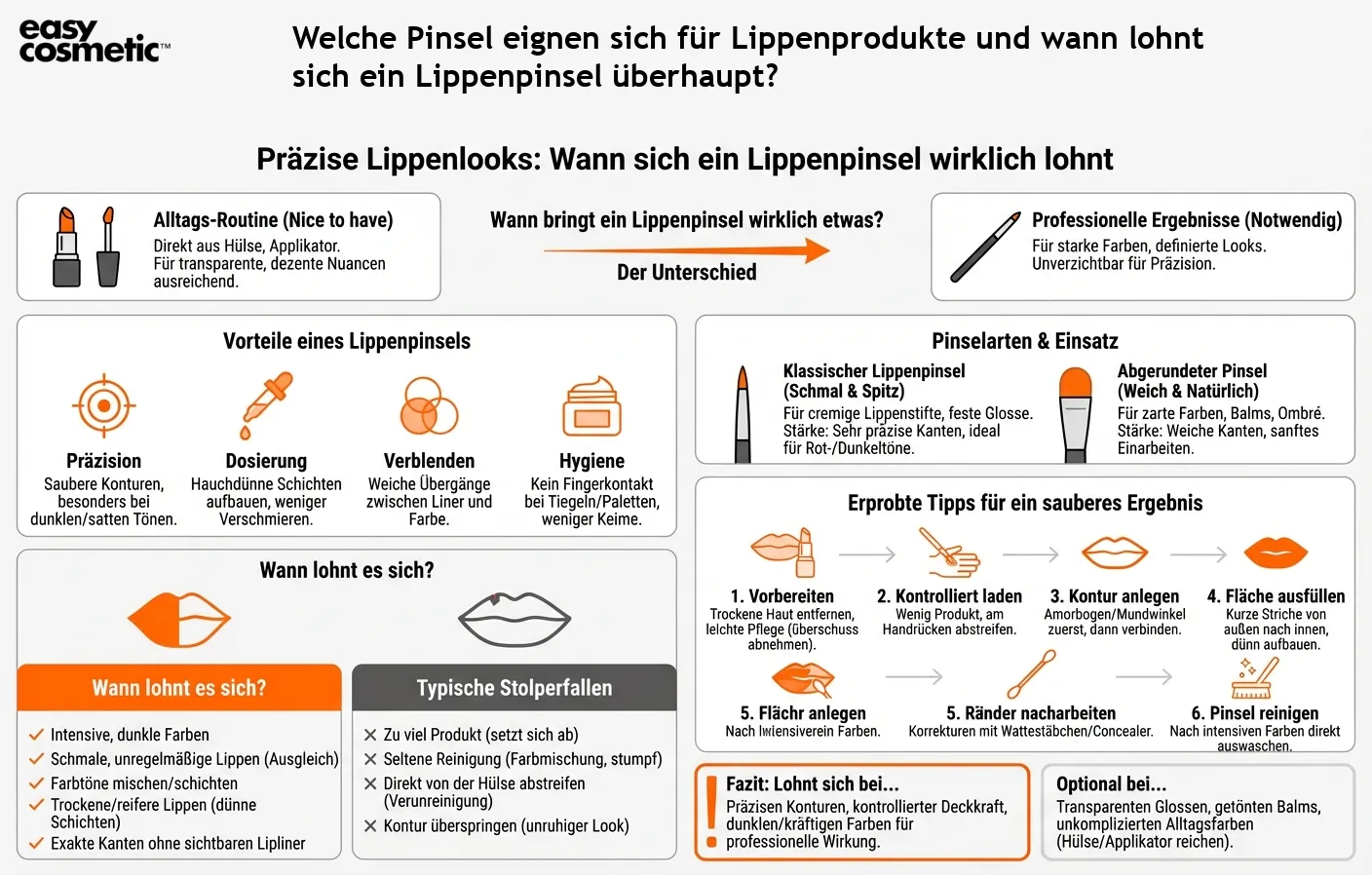 Welche Pinsel eignen sich für Lippenprodukte und wann lohnt sich ein Lippenpinsel überhaupt?