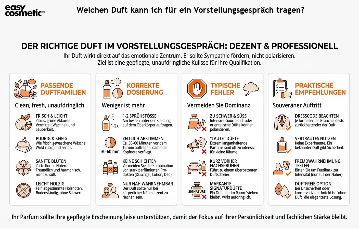Welchen Duft kann ich für ein Vorstellungsgespräch tragen?