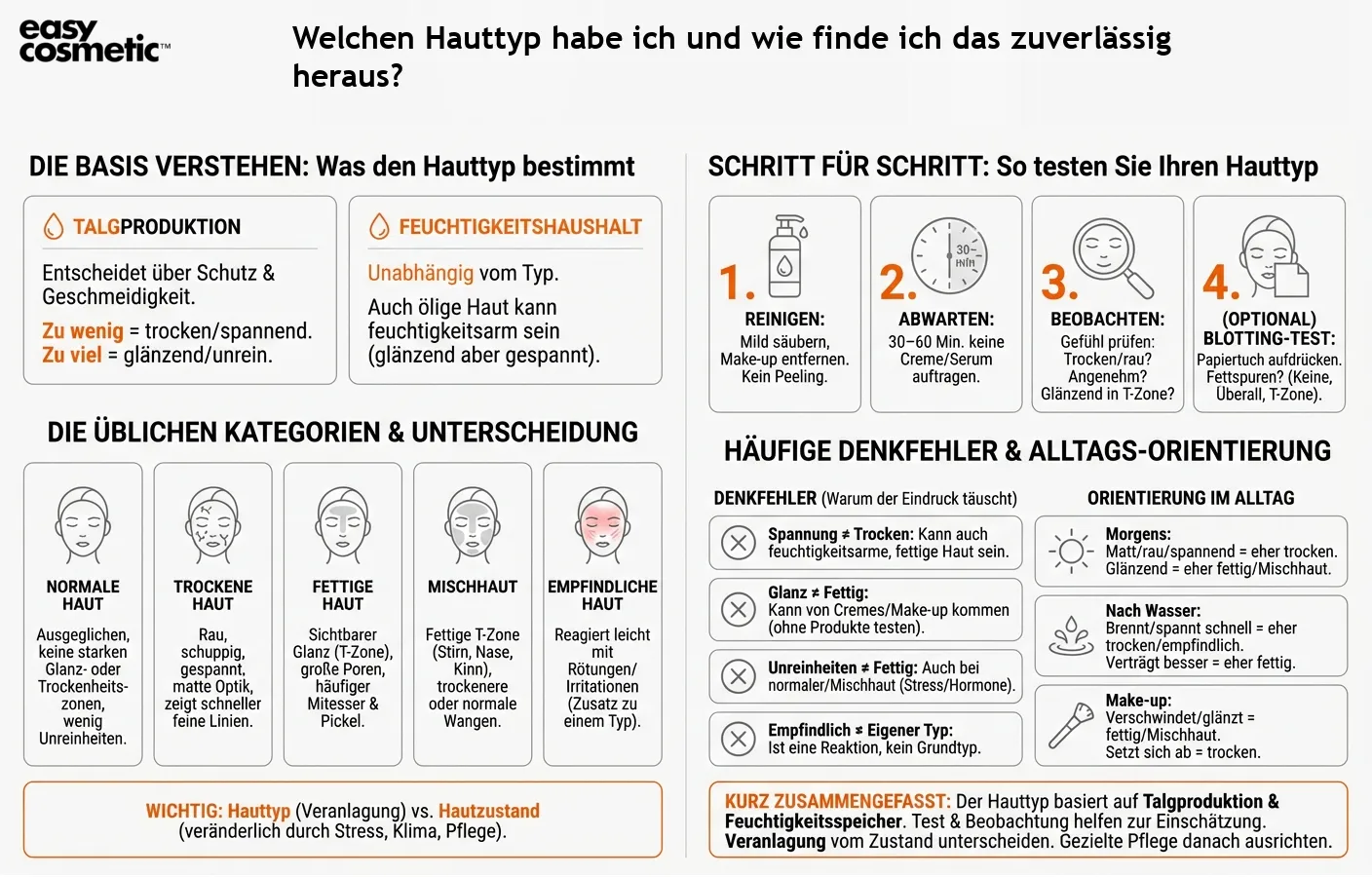 Welchen Hauttyp habe ich und wie finde ich das zuverlässig heraus?