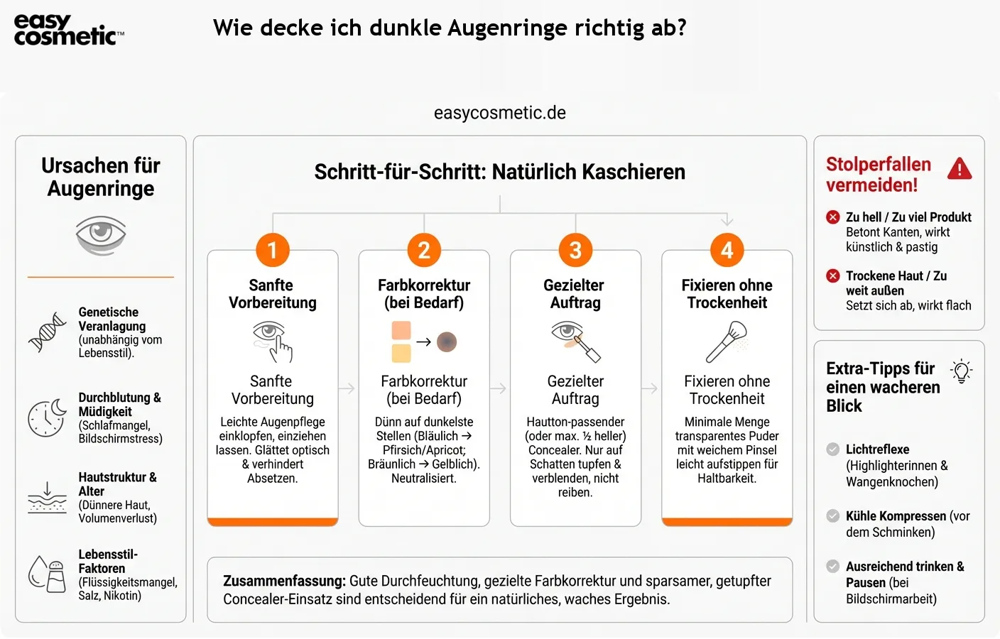 Wie decke ich dunkle Augenringe richtig ab?
