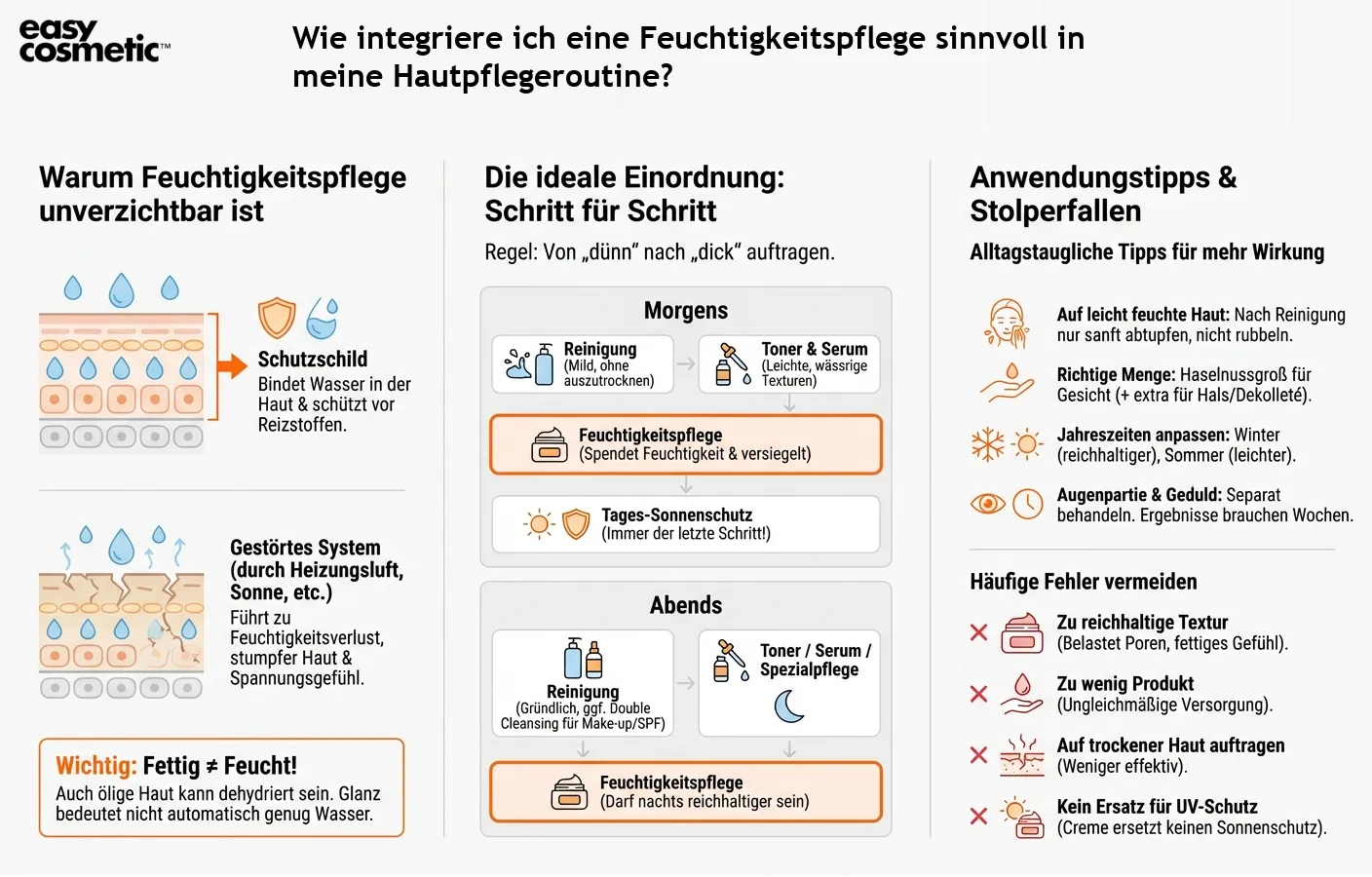 Wie integriere ich eine Feuchtigkeitspflege sinnvoll in meine Hautpflegeroutine?