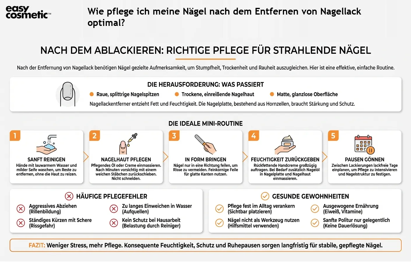 Wie pflege ich meine Nägel nach dem Entfernen von Nagellack optimal?