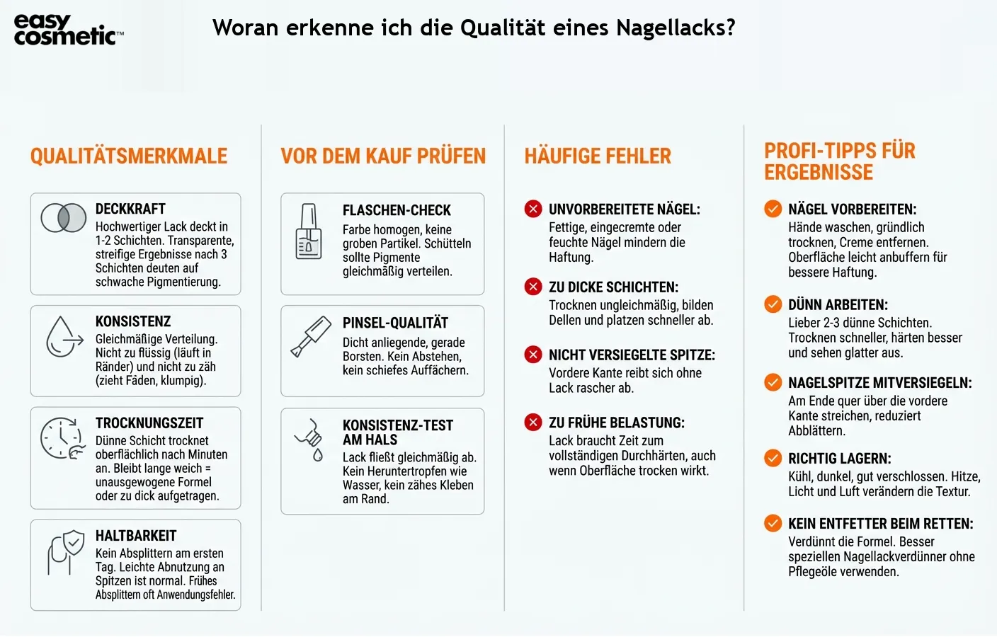 Woran erkenne ich die Qualität eines Nagellacks?
