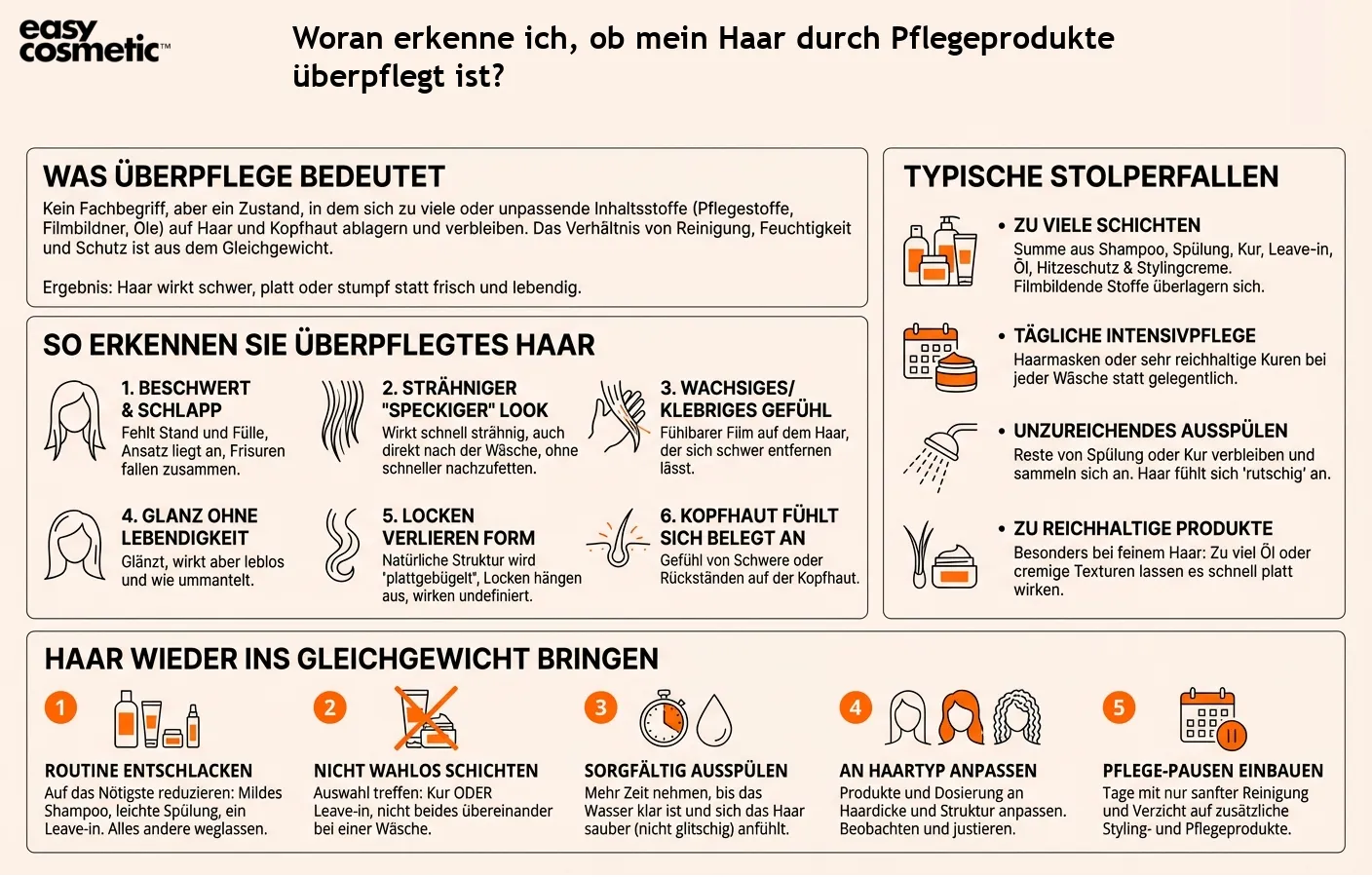 Woran erkenne ich, ob mein Haar durch Pflegeprodukte überpflegt ist?