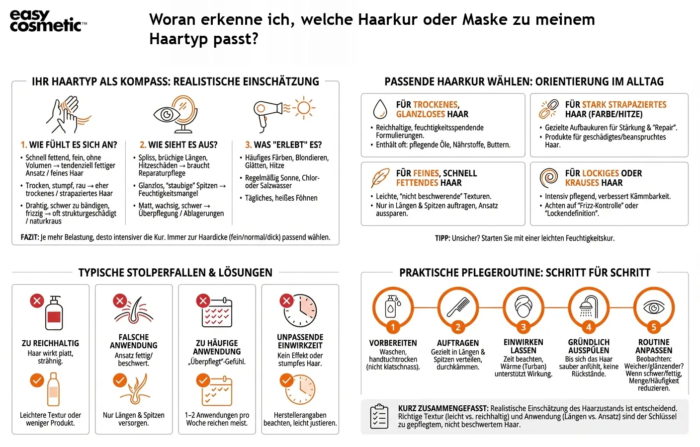 Woran erkenne ich, welche Haarkur oder Maske zu meinem Haartyp passt?
