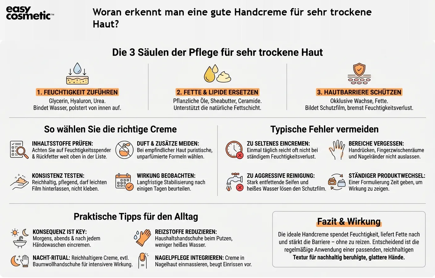 Woran erkennt man eine gute Handcreme für sehr trockene Haut?